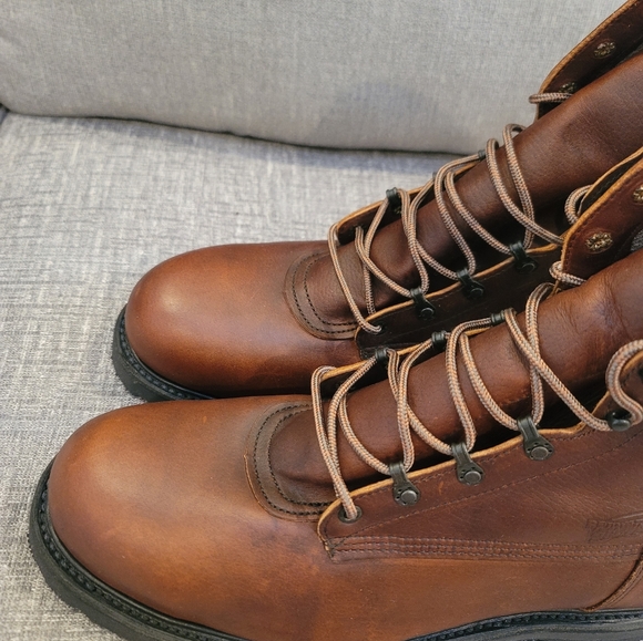 Red Wing Work Boots 2264 Brown Leather Safety Toe Mens Size 15 D - Picture 8 of 11